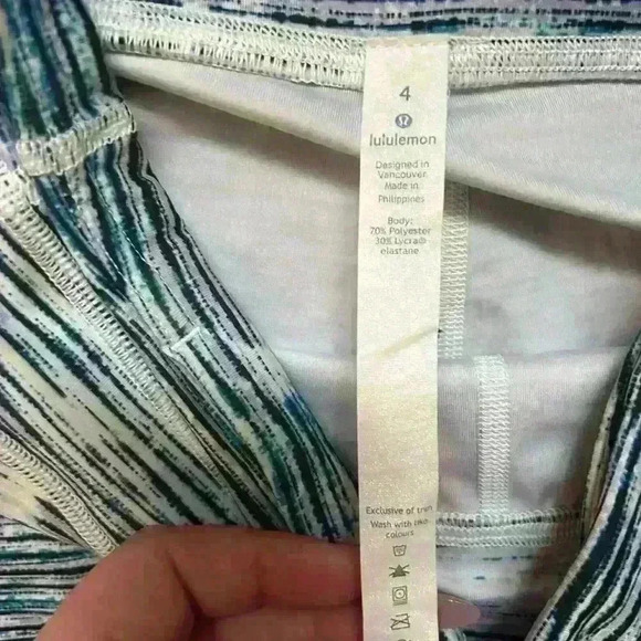 Lululemon Inspire Crop Legging Womens 4 Blurry Belle Athleisure Performance - Picture 2 of 5